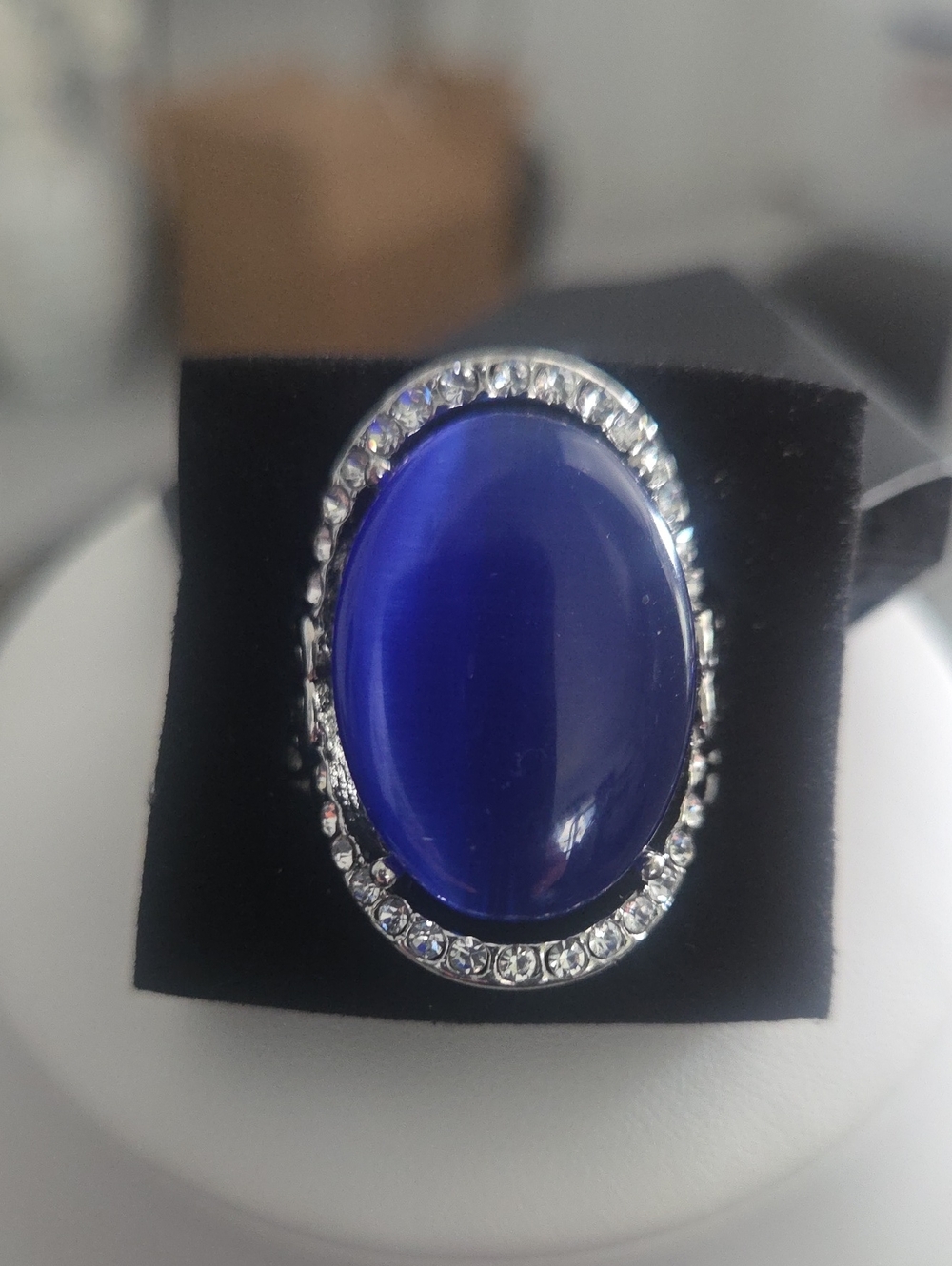 Paparazzi Blue Gem Bling Necklace And Matching Ring Set NWT - Picture 2 of 7